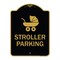 Signmission Stroller Parking With Graphic, Black & Gold Aluminum Architectural Sign, 18" x 24", BG-1824-22832 A-DES-BG-1824-22832 - alternate 1